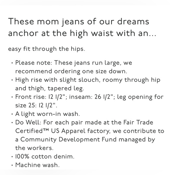 Madewell The Mom Jean in Melva Wash size 26 - Picture 16 of 16